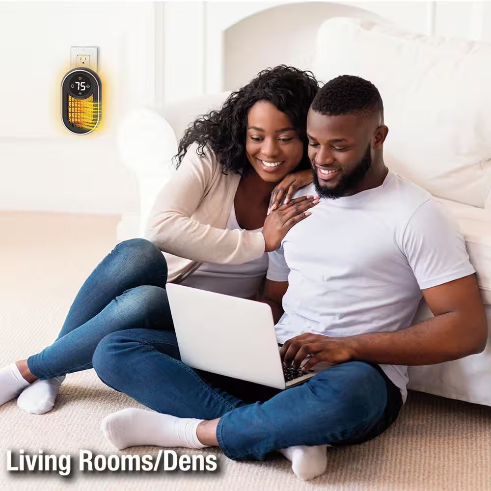 Compact 800-Watt Copper Core Personal Ceramic Heater - 3296 BTU Radiant Warmth