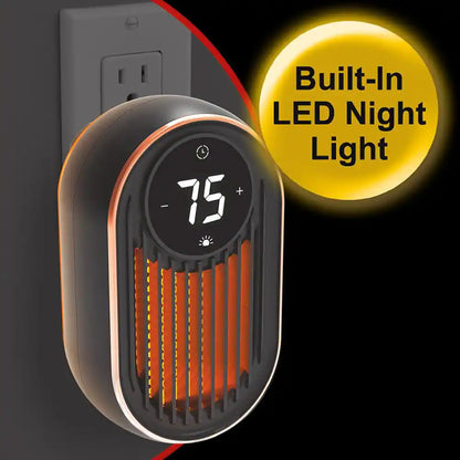 Compact 800-Watt Copper Core Personal Ceramic Heater - 3296 BTU Radiant Warmth